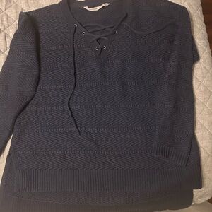 Athleta Blue V-Neck Sweater